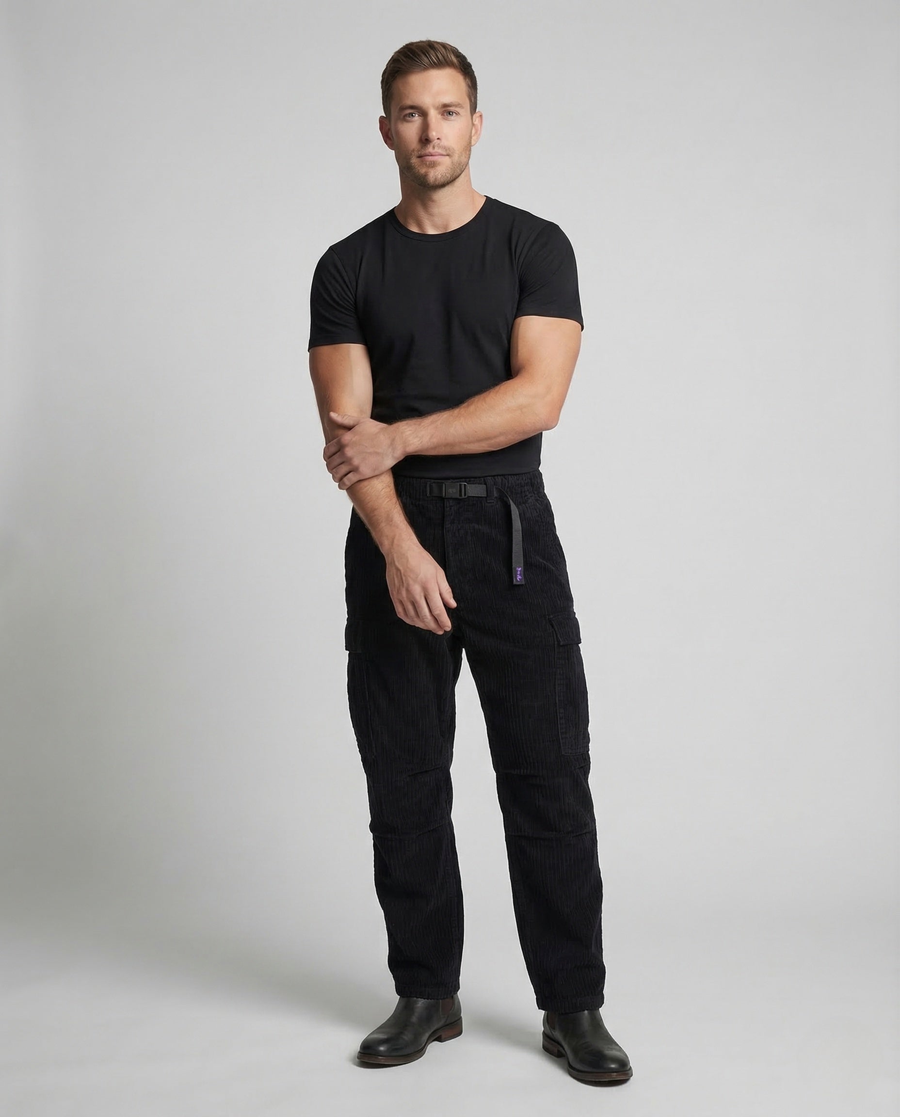 Pantaloni Cargo Unisex in Feincord Vestibilità Comoda - Brentozzi