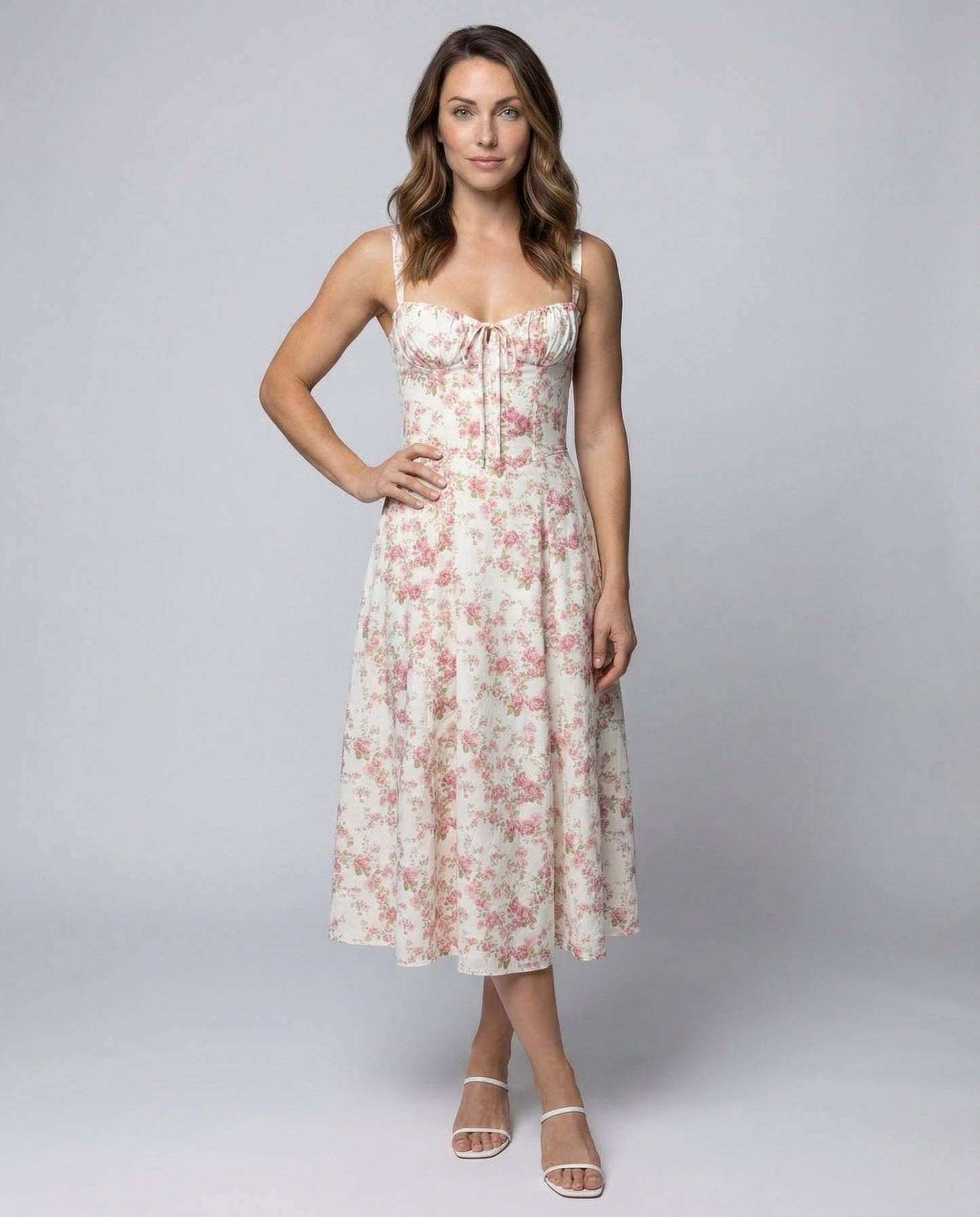 Abito Midi Donna Corsetto Senza Spalline - Brentozzi