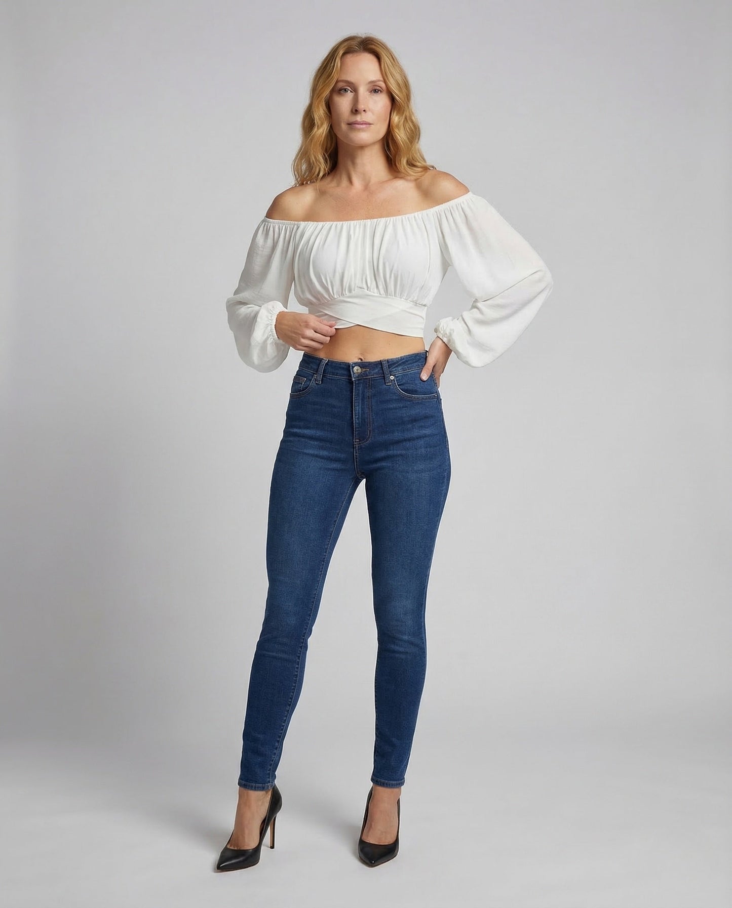 Crop Donna in Cotone Manica a Sbuffo - Brentozzi