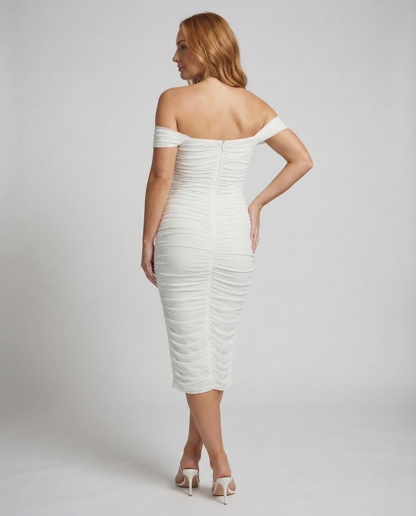Abito Midi Donna Carmen con Ruches