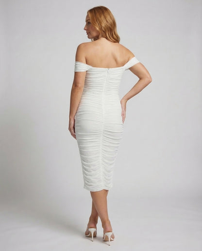 Abito Midi Donna Carmen con Ruches