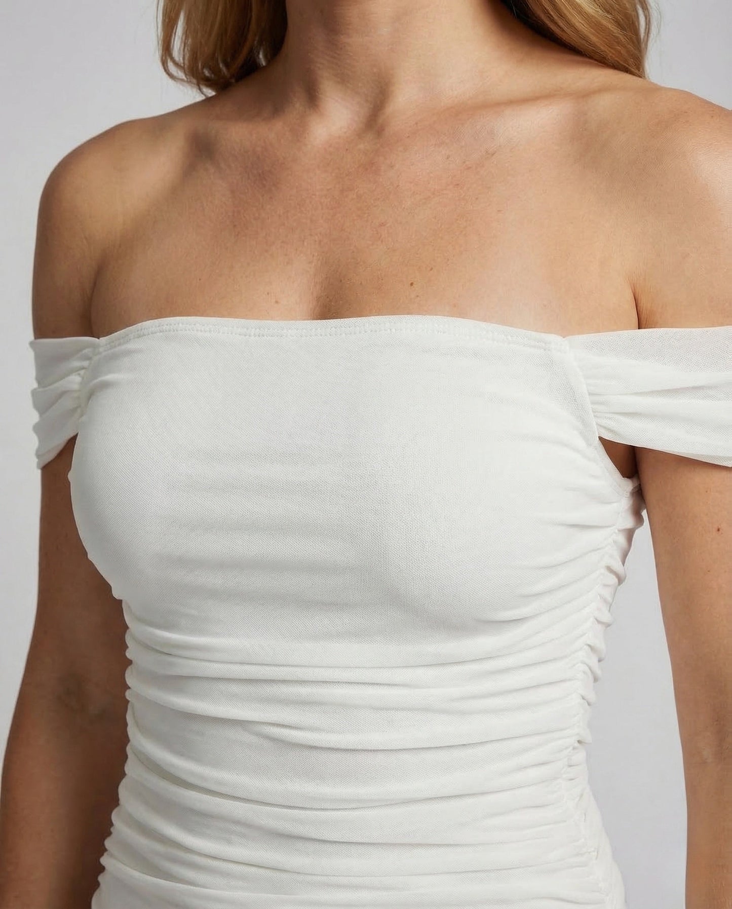 Abito Midi Donna Carmen con Ruches