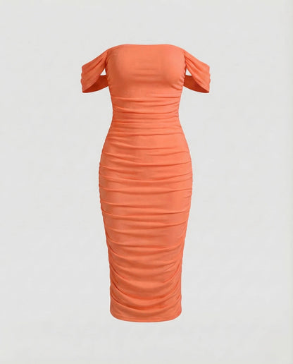 Abito Midi Donna Carmen con Ruches