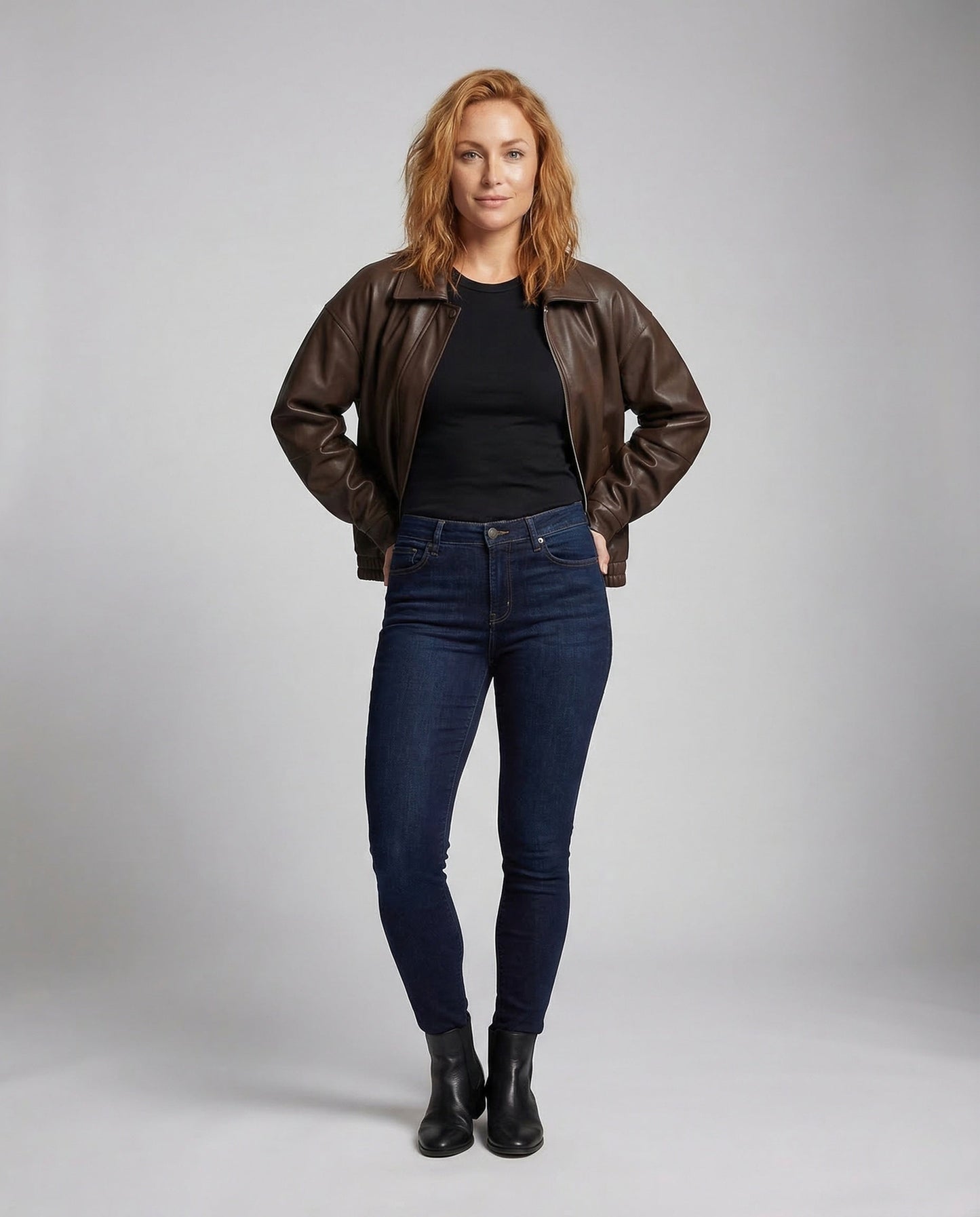Giacca Oversize Donna in Ecopelle con Zip - Brentozzi