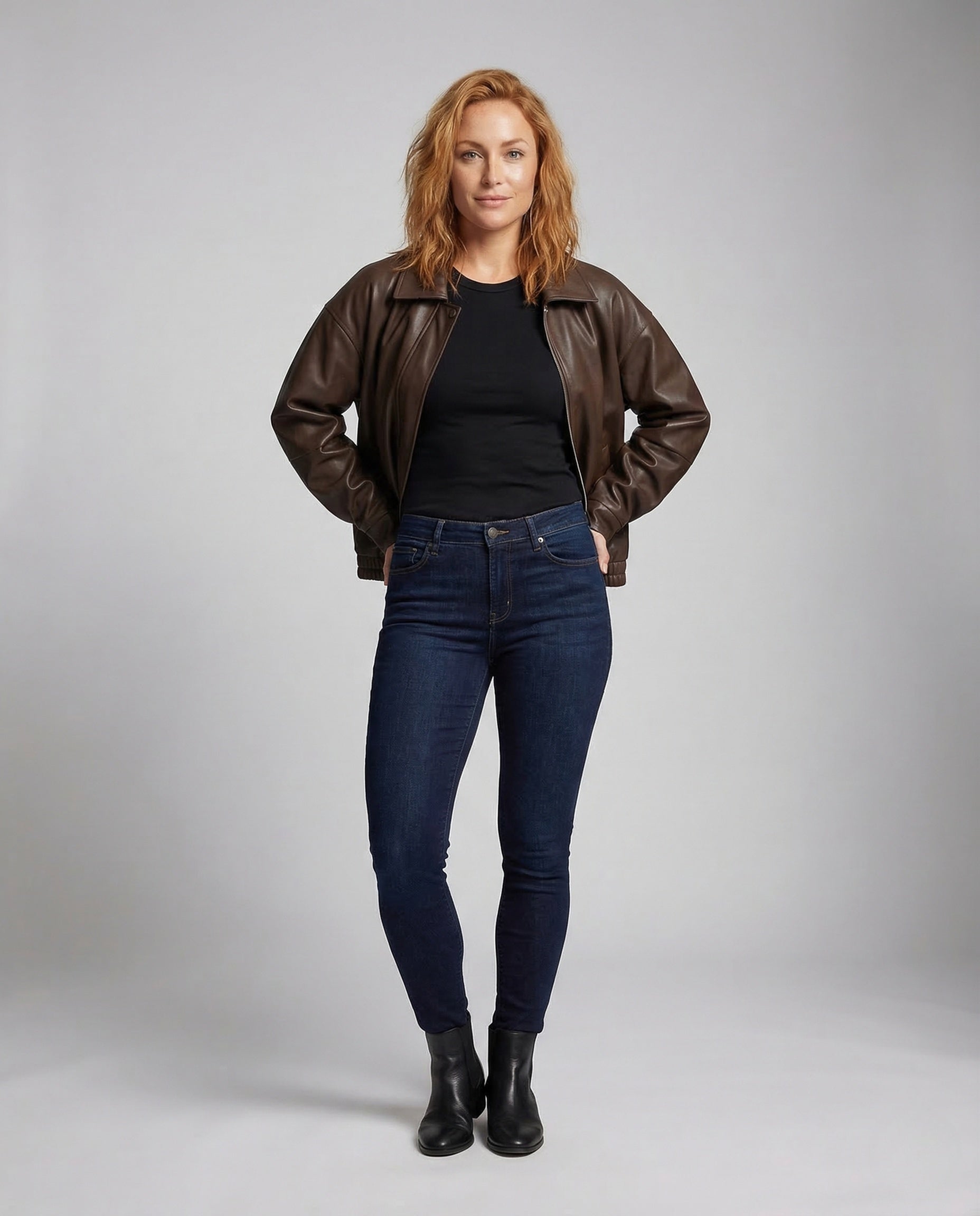 Giacca Oversize Donna in Ecopelle con Zip - Brentozzi