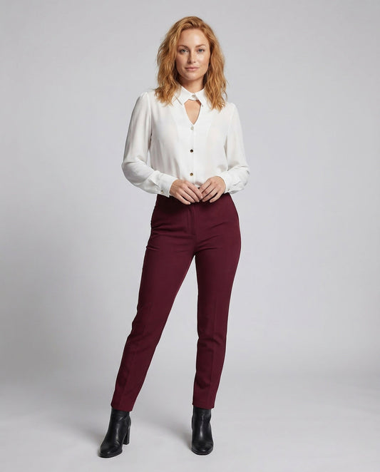 Camicia Donna in Satin Collo con Spacco Perlmutt - Brentozzi
