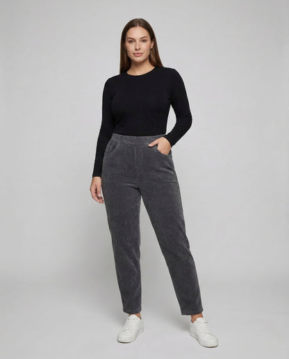 Pantaloni Donna in Velluto con Fodera Orsetto Taglio Dritto - Brentozzi
