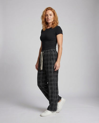 Pantaloni Unisex Tempo Libero Fantasia Quadri Oversize Cordino - Brentozzi