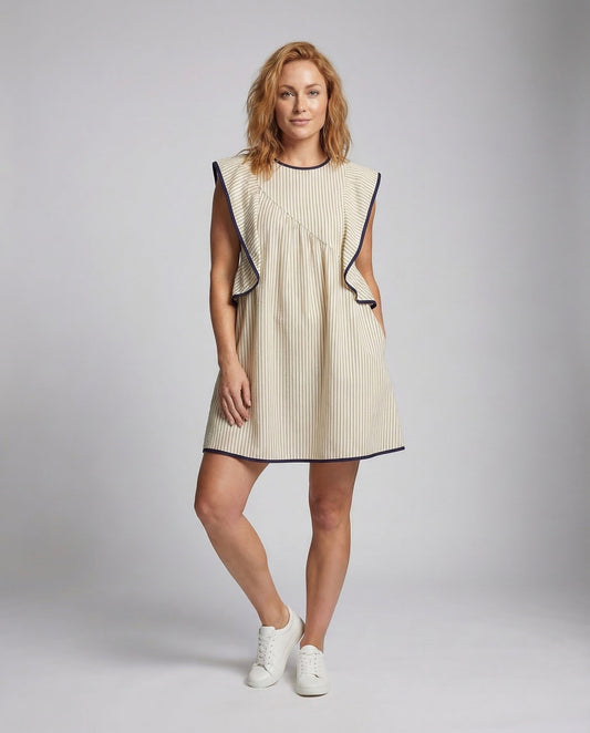 Abito Mini Donna Linea A Colletto Marinaretto - Brentozzi