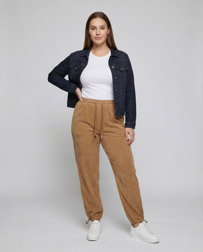 Pantaloni Donna in Velluto con Fodera in Pile Caldi - Brentozzi
