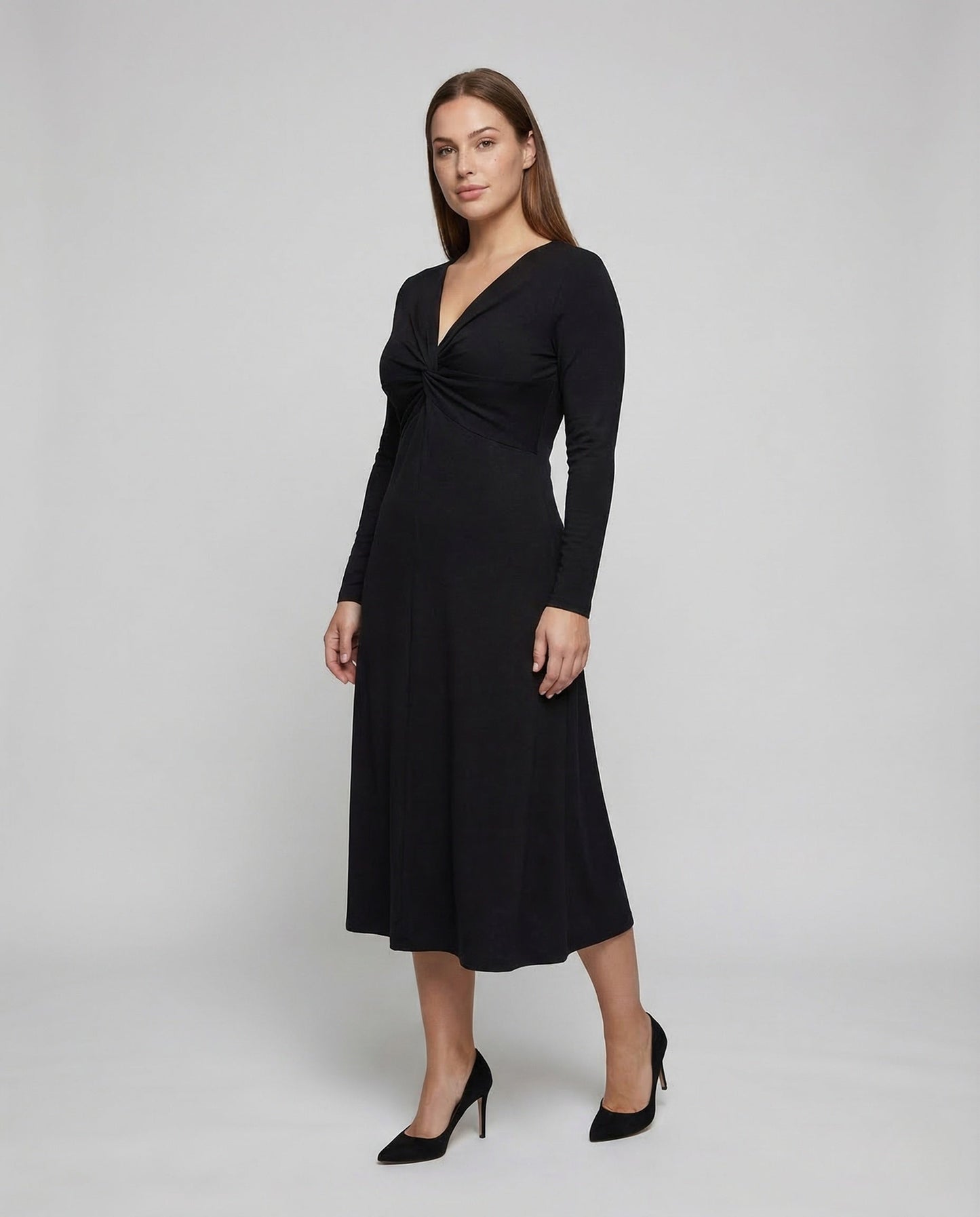 Abito Jersey Donna Manica Lunga Twist - Brentozzi