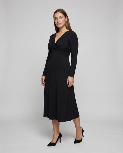 Abito Jersey Donna Manica Lunga Twist - Brentozzi