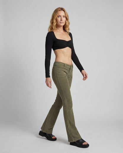 Pantaloni Donna in Velluto a Coste Taglio Svasato - Brentozzi