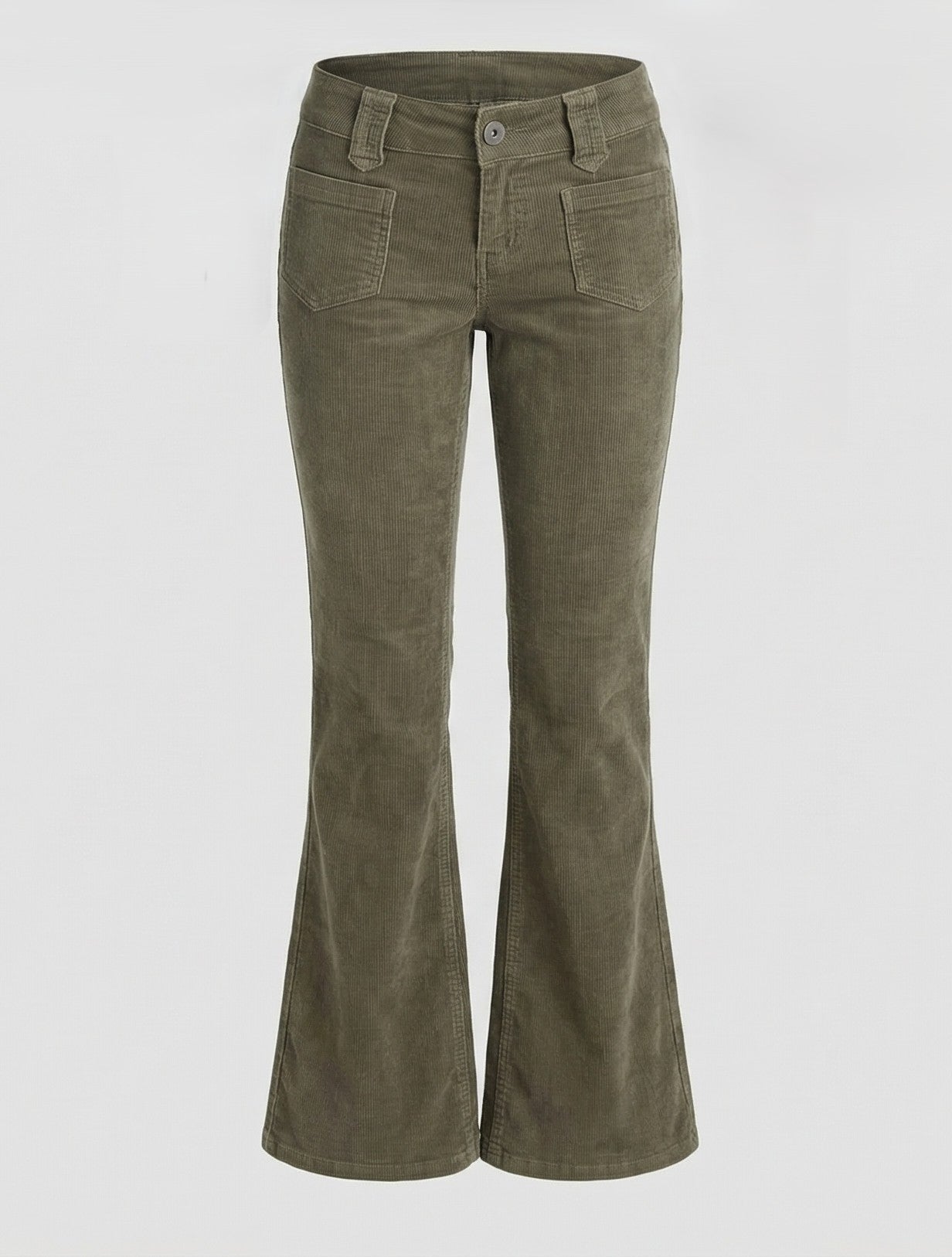 Pantaloni Donna in Velluto a Coste Taglio Svasato