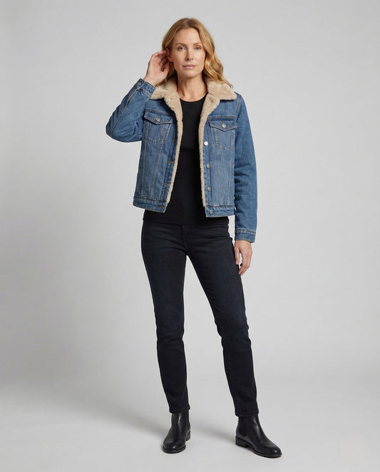 Giacca Jeans Donna con Fodera Teddy Morbida - Brentozzi