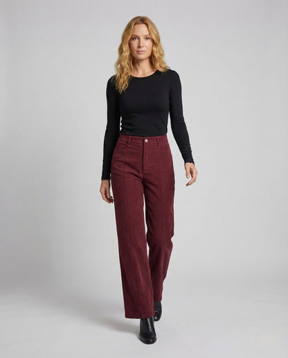 Pantaloni Donna in Velluto a Coste Piega e Taglio Largo - Brentozzi