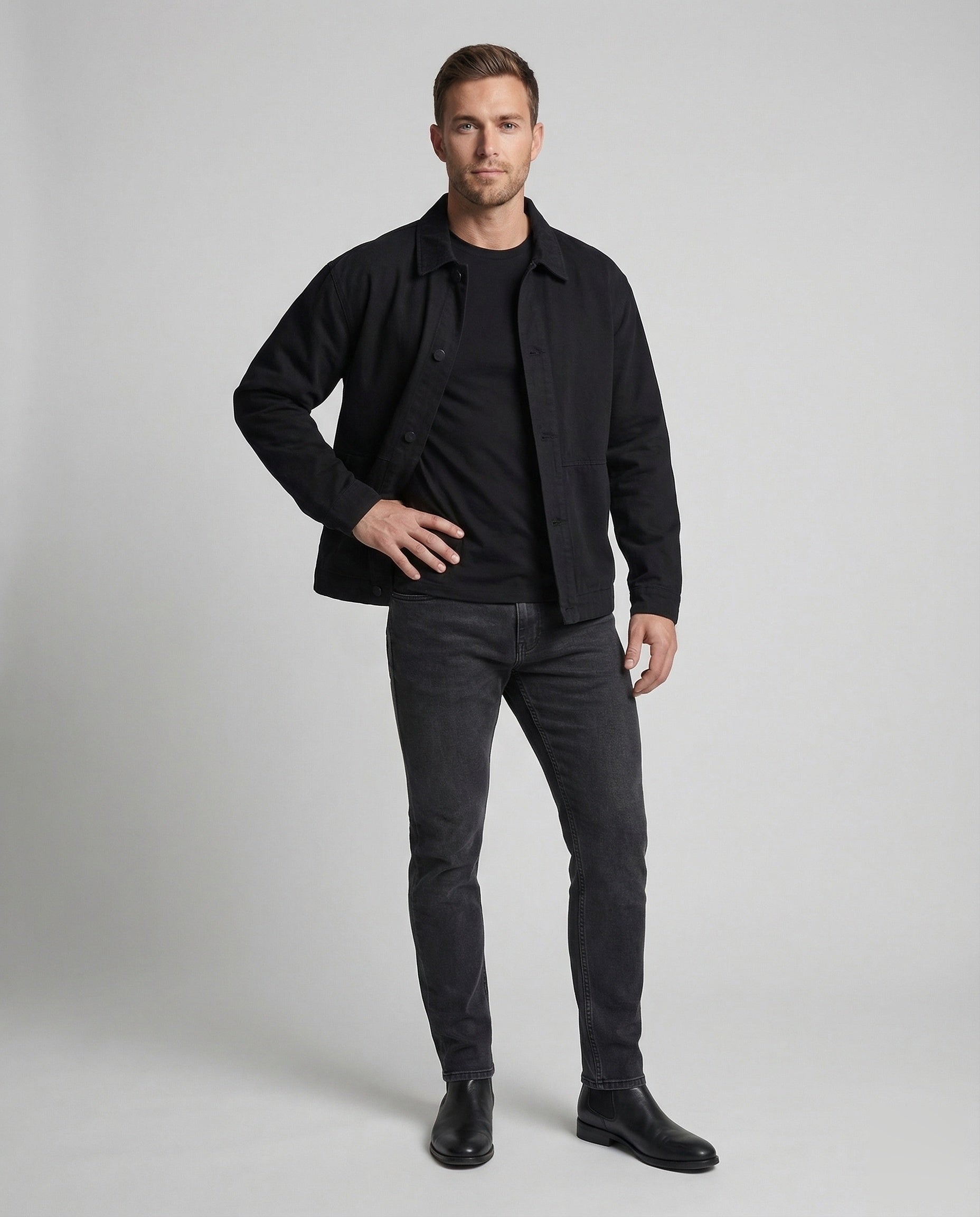 Giacca Worker Uomo in Misto Cotone Taglio Classico - Brentozzi