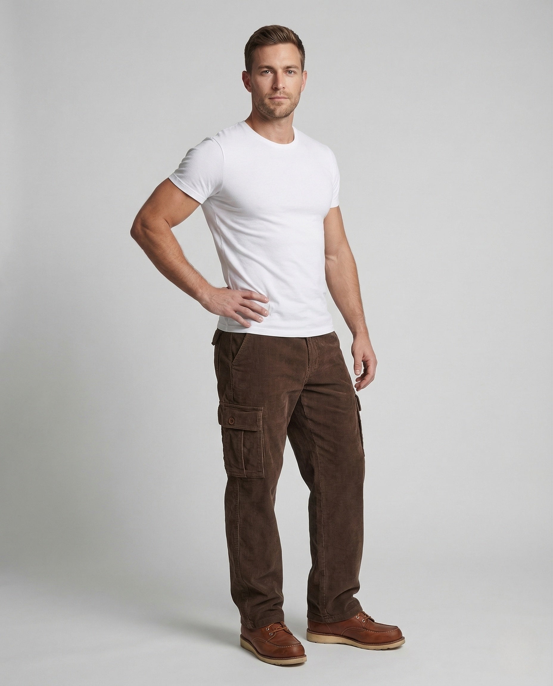 Pantaloni Cargo Uomo in Velluto con Tasche Comodi - Brentozzi