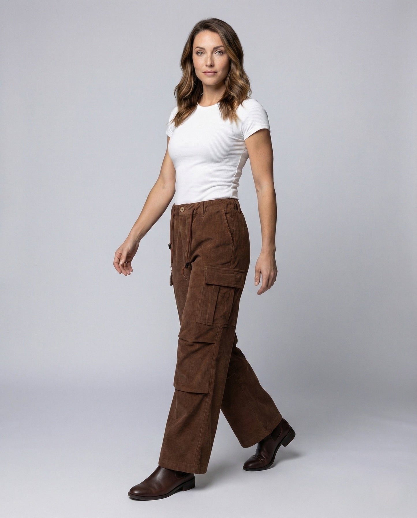 Pantaloni Cargo Unisex in Cotone con Coulisse Regular Fit - Brentozzi