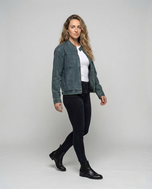 Giacca Denim Donna Taglio Boxy Casual - Brentozzi