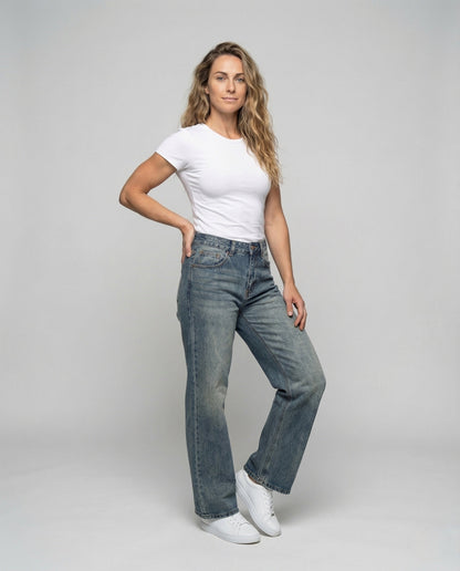 Culotte Jeans Donna Gamba Larga - Brentozzi