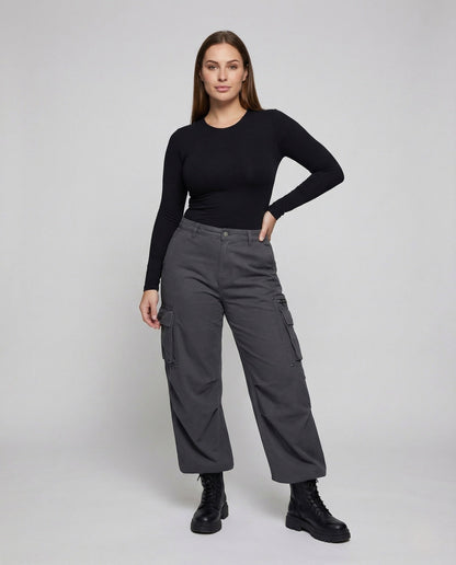 Pantaloni Cargo Donna Vita Alta - Brentozzi