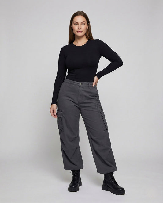 Pantaloni Cargo Donna Vita Alta - Brentozzi