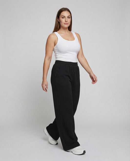 Pantaloni Palazzo Donna Vita Alta Tessuto Fluttuante - Brentozzi