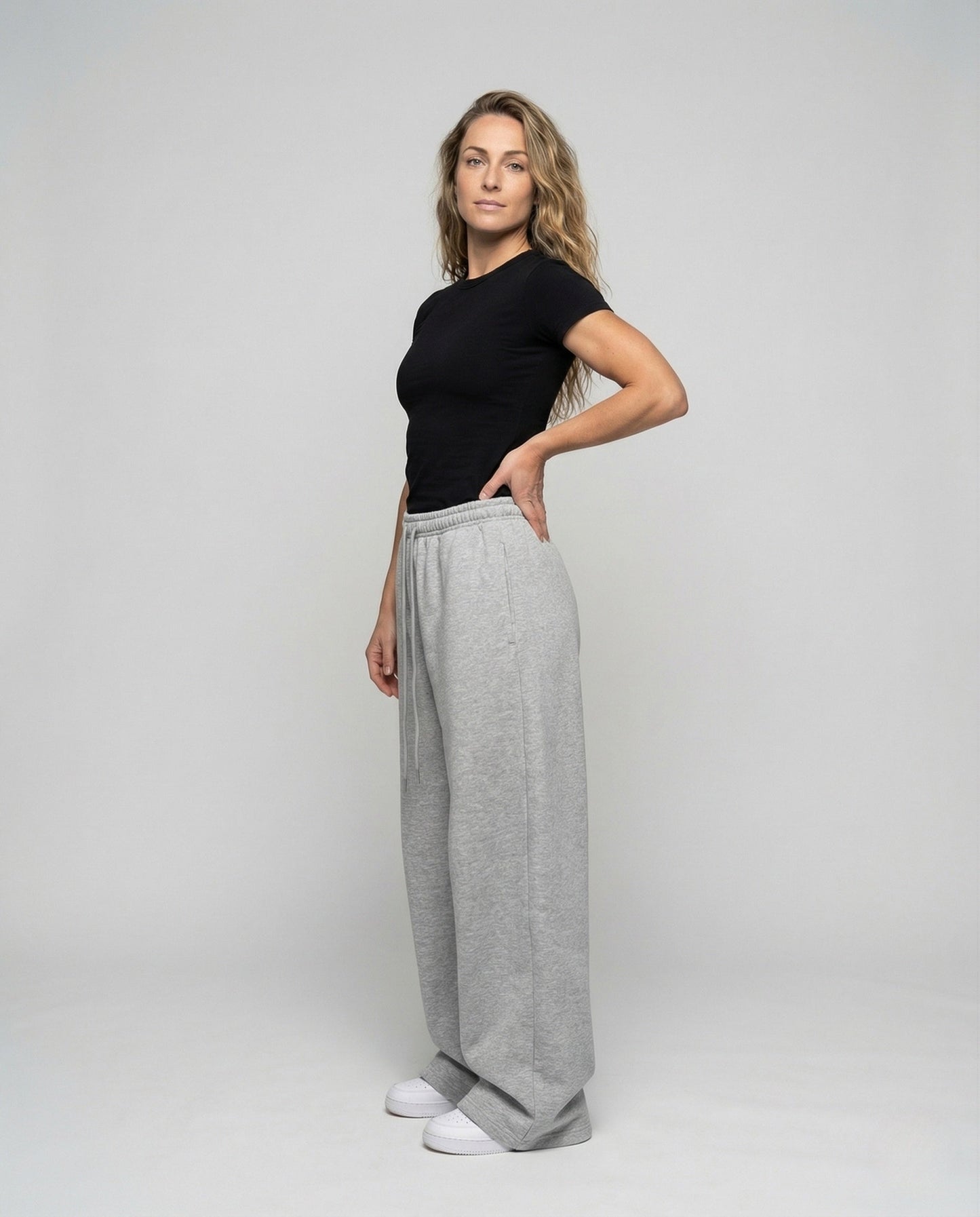 Pantaloni Jogging Donna Oversize Fondo Largo - Brentozzi