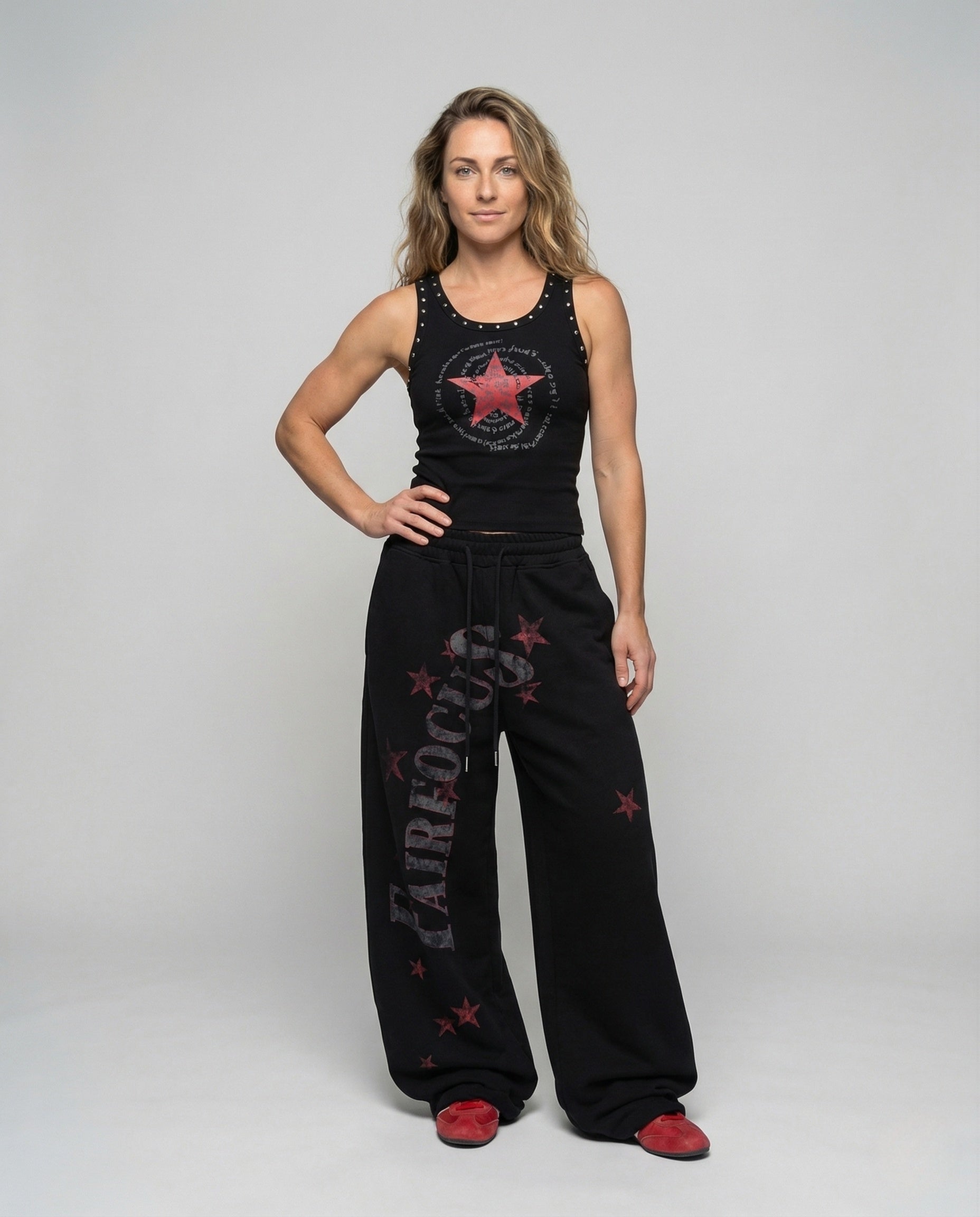 Pantaloni Donna in Felpa Larga con Coulisse - Brentozzi