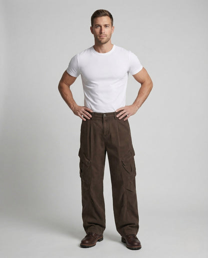 Pantaloni Cargo Uomo Workwear con Rinforzo Ginocchia - Brentozzi