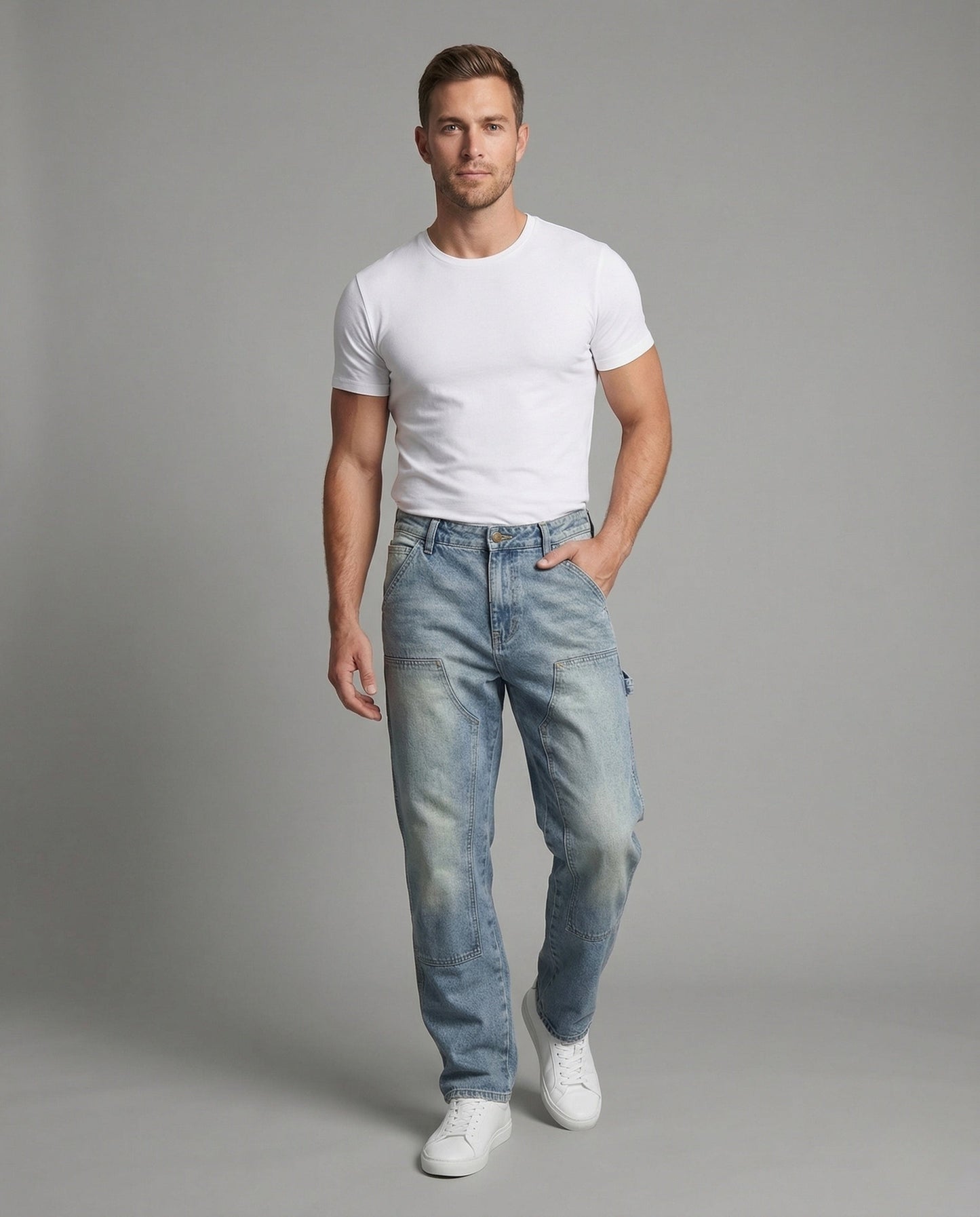 Jeans da Lavoro Uomo con Tasca Porta Attrezzi - Brentozzi