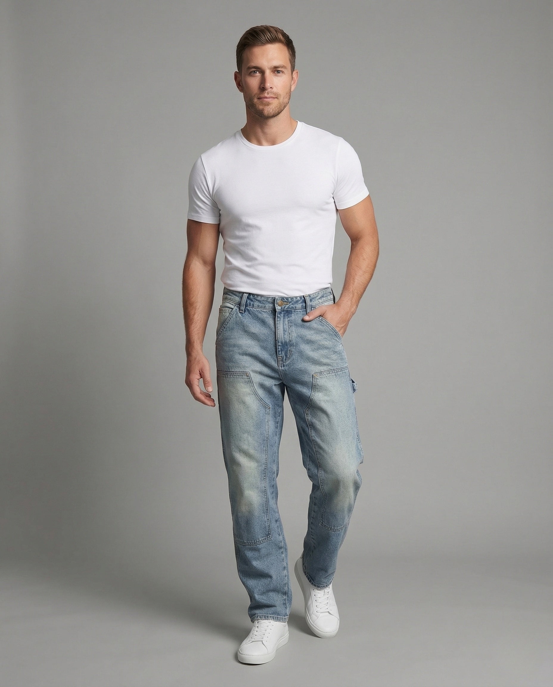 Jeans da Lavoro Uomo con Tasca Porta Attrezzi - Brentozzi