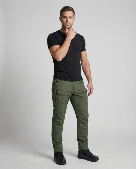 Pantaloni Cargo Uomo Rinforzo Ginocchia Tattici - Brentozzi