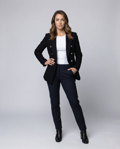 Blazer Donna Doppio Petto Lunghezza Lunga - Brentozzi