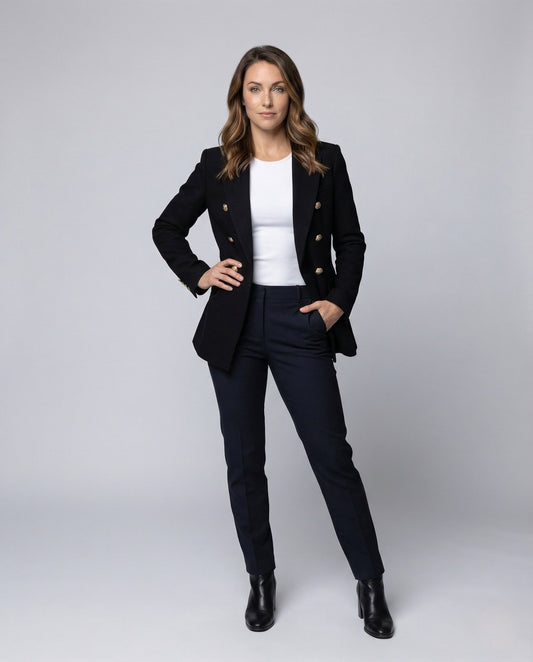 Blazer Donna Doppio Petto Lunghezza Lunga - Brentozzi