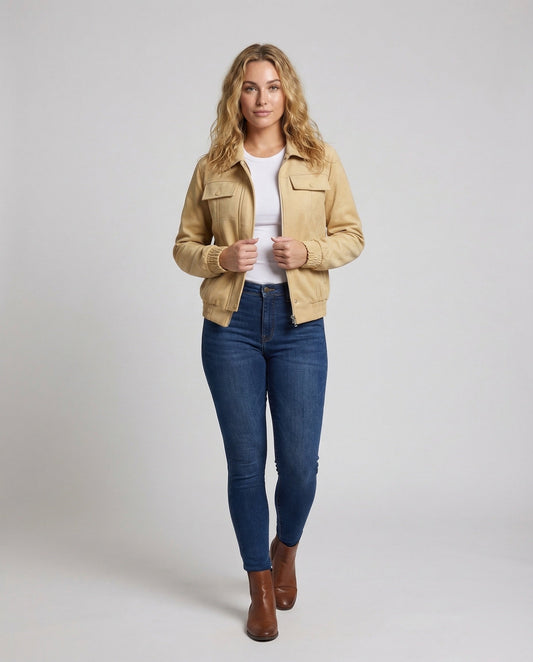Giacca Donna in Velluto Corto Taglio Boxy - Brentozzi