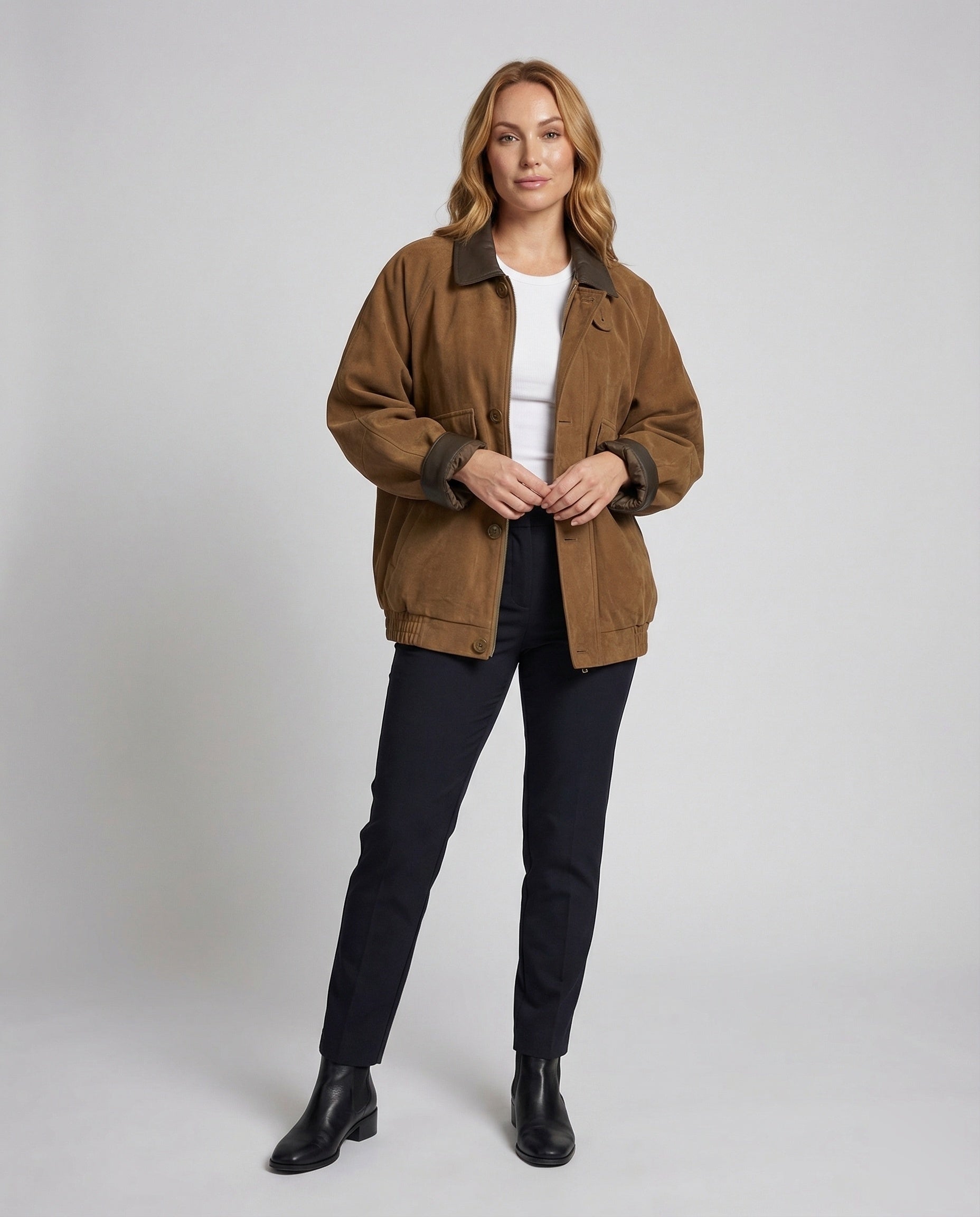 Giacca Donna in Camoscio Vestibilità Ampia - Brentozzi