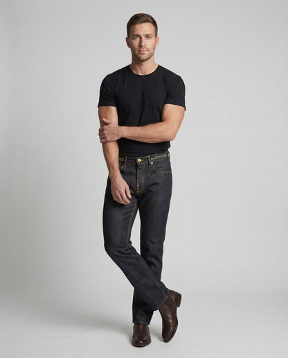 Jeans Uomo Ricamo Statua della Libertà Taglio Dritto - Brentozzi