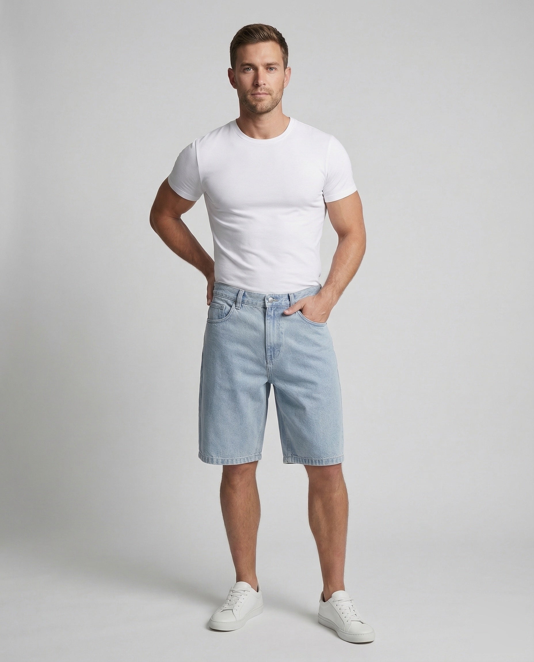 Bermuda Jeans Uomo Vestibilità Regular - Brentozzi