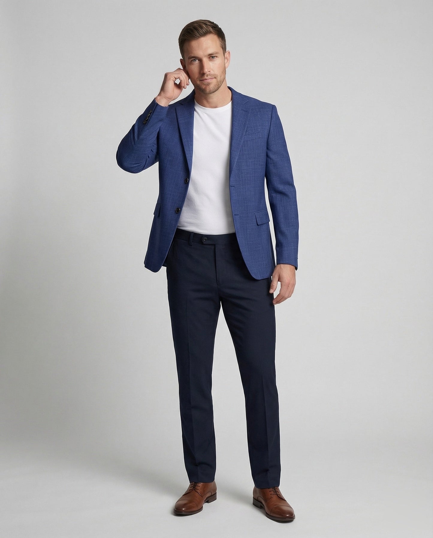 Giacca Uomo Business Tessuto Strutturato Slim Fit - Brentozzi