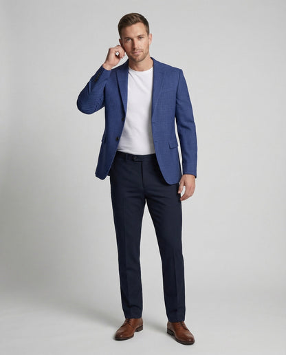 Giacca Uomo Business Tessuto Strutturato Slim Fit - Brentozzi