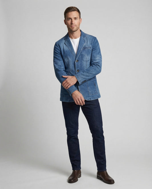Giacca Denim Uomo Casual Regular Fit - Brentozzi