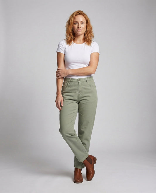 Pantaloni Donna Vita Alta Taglio Dritto - Brentozzi