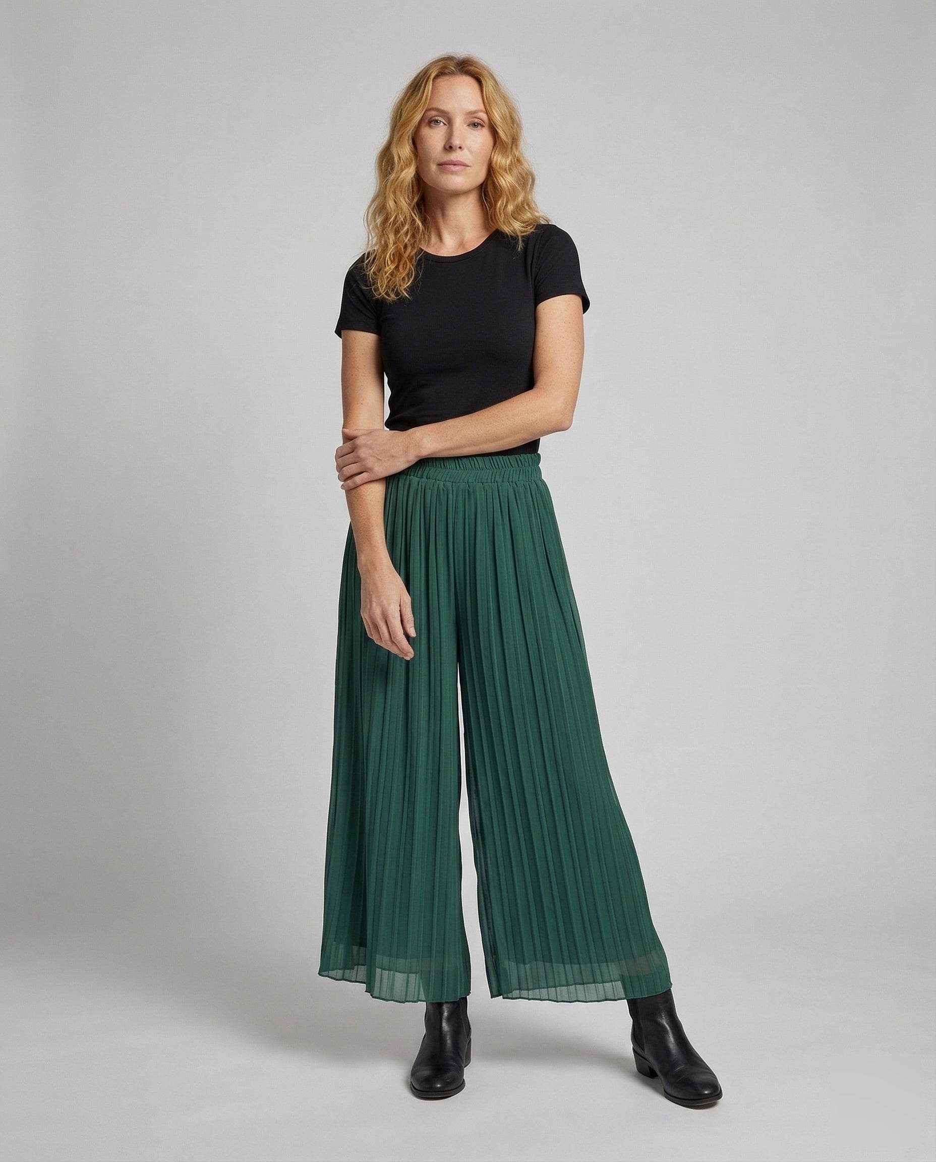 Pantaloni Donna Plissé Vestibilità Ampia - Brentozzi