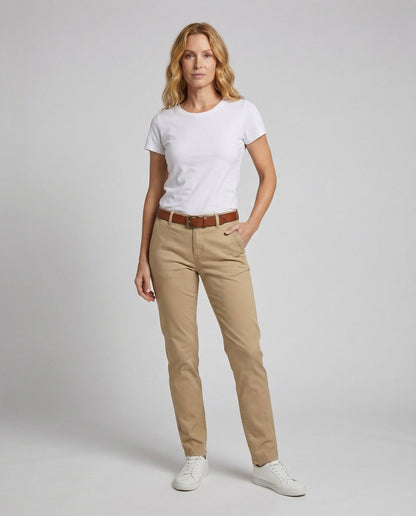 Pantaloni Chino Donna Vita Elastica Comodi - Brentozzi