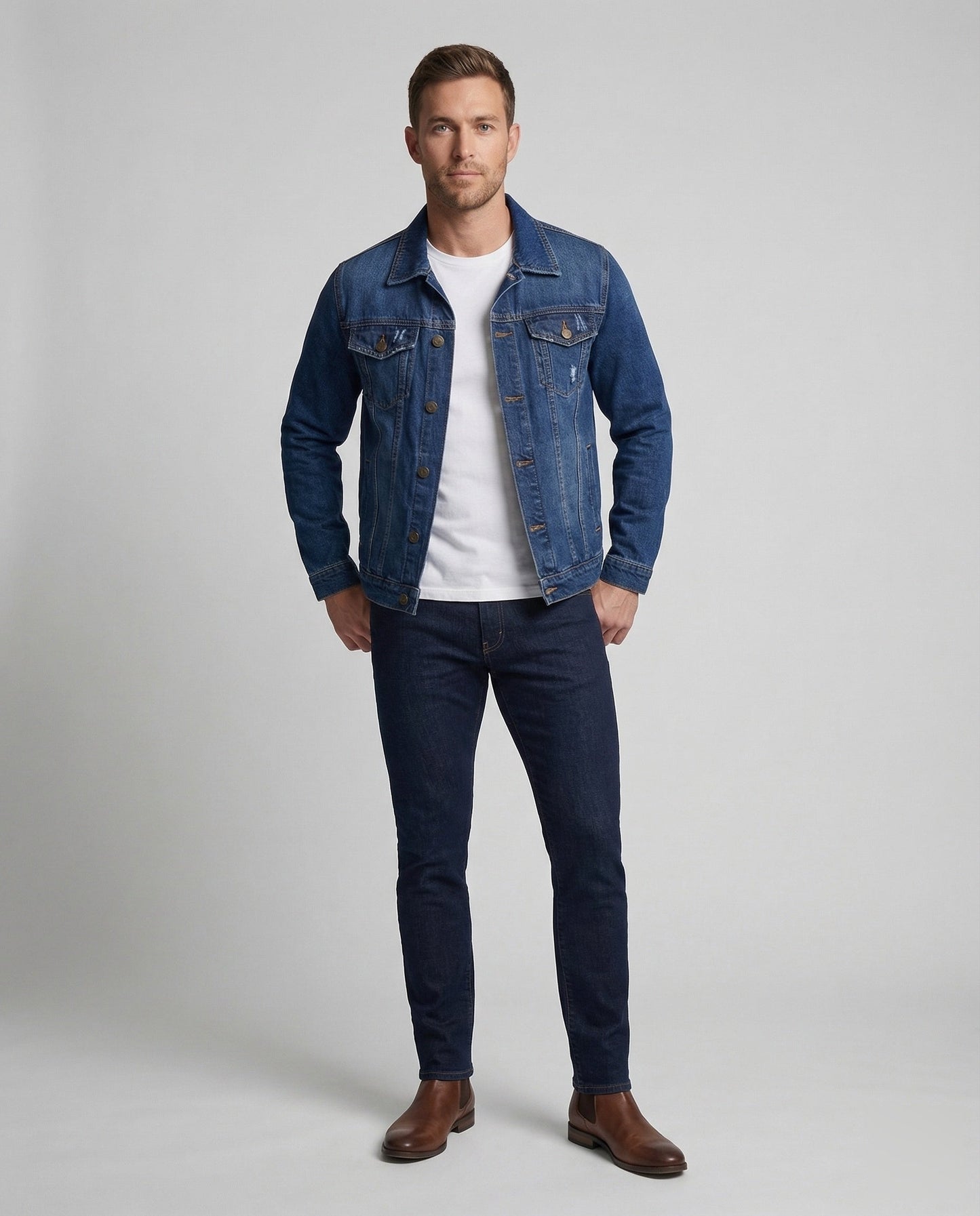 Giacca Jeans Uomo Trucker Classica Regular - Brentozzi