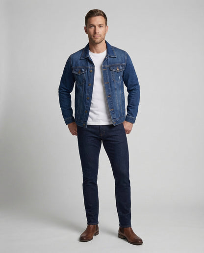 Giacca Jeans Uomo Trucker Classica Regular - Brentozzi