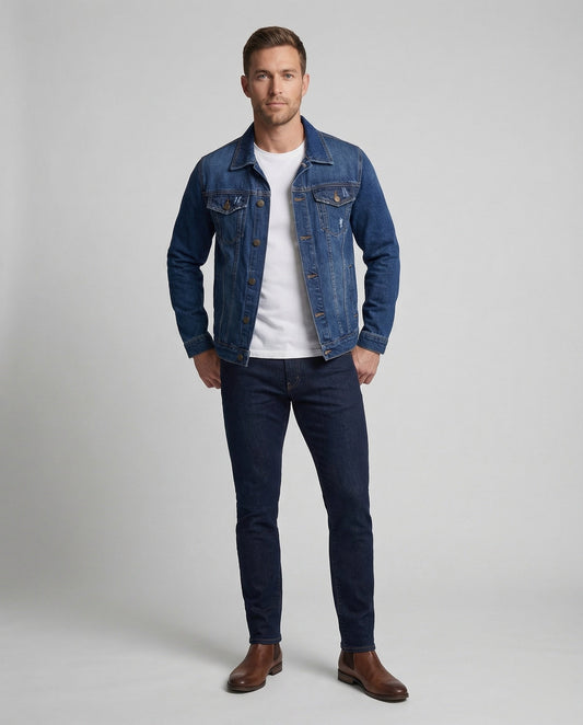 Giacca Jeans Uomo Trucker Classica Regular - Brentozzi