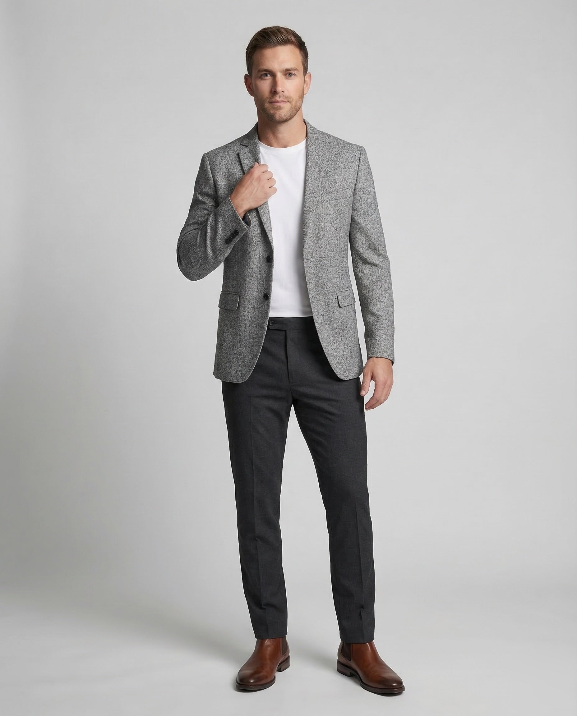 Giacca Uomo in Misto Lana Slim Fit - Brentozzi